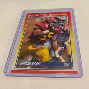 Junior Seau 1990 RC Rookie Score Football Card # 302 Vintage Collectible